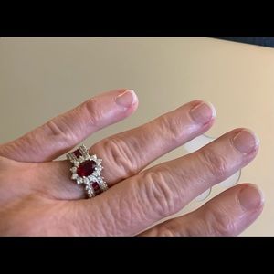 18K gold plated ring Sz 8